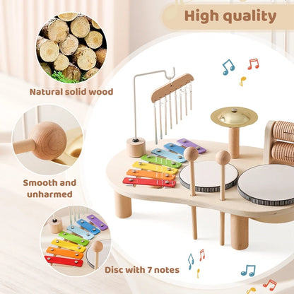 Montessori Wooden Musical Xylophone Table