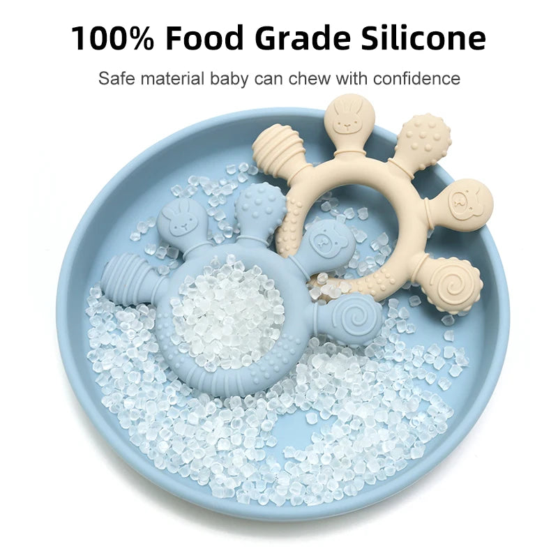 Silicone Sensory Ring Teether