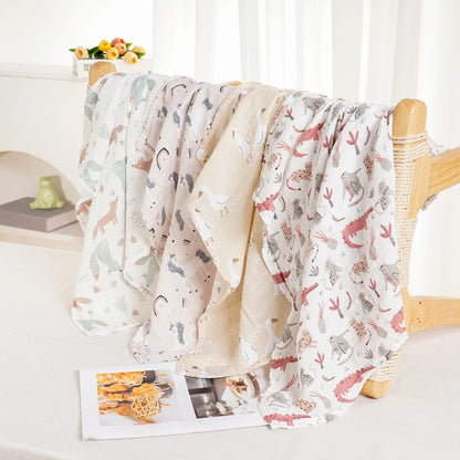 Bamboo Cotton Muslin Bib Set (4pcs)