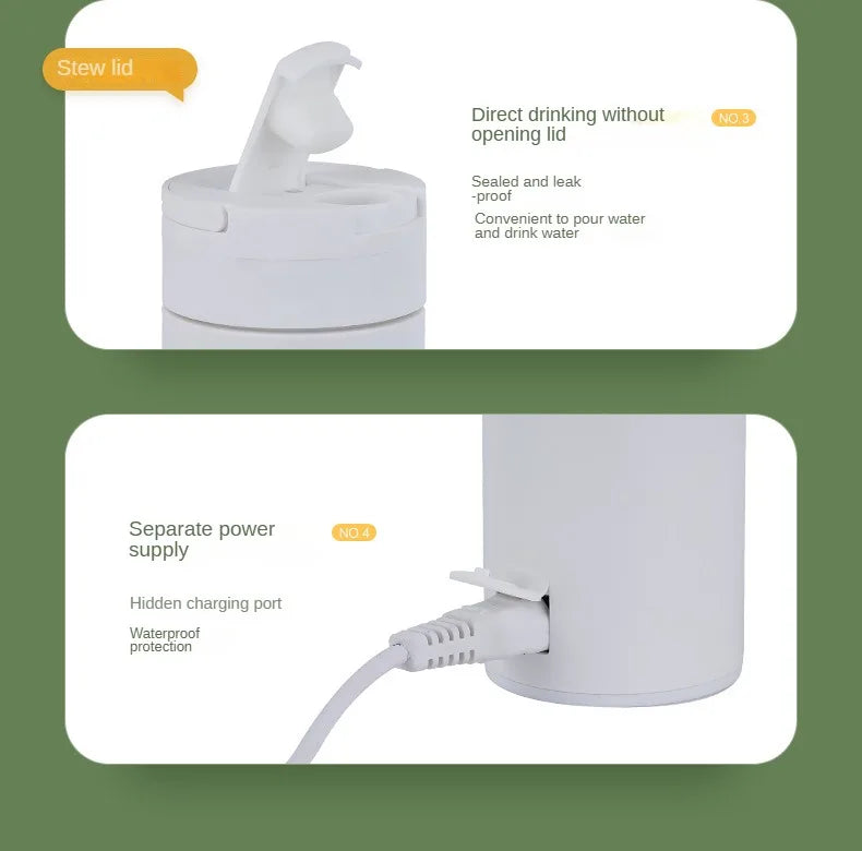HeatMate™ 500ml Travel Electric Bottle Kettle