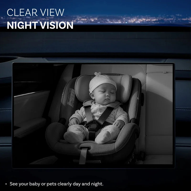 👀✨ SafeSight™ 150° Smart Baby Car Monitor