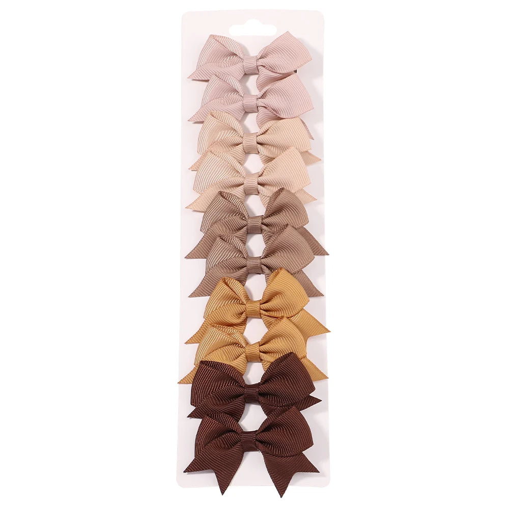 Handmade Ribbon Bow Clip Set