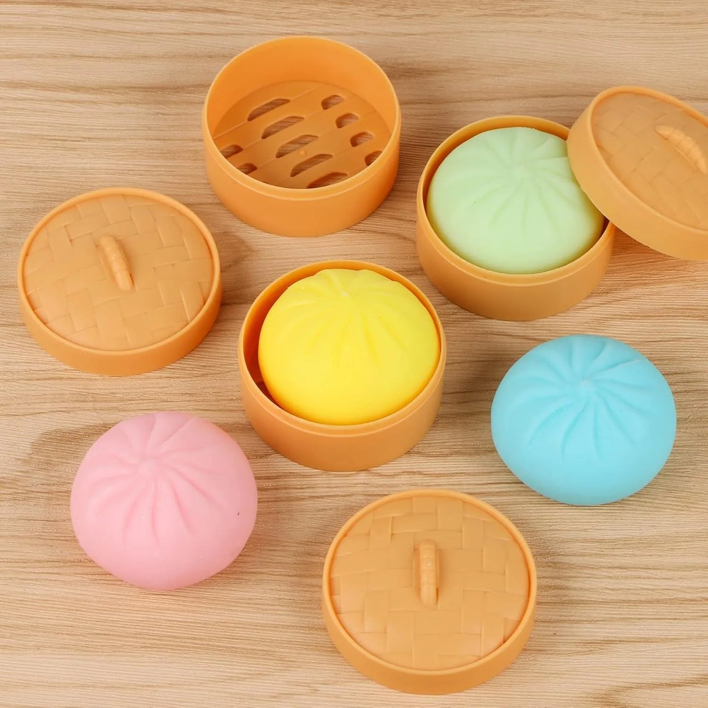 Colorful Dumpling Squishy Toy
