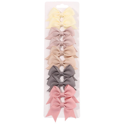 Handmade Ribbon Bow Clip Set