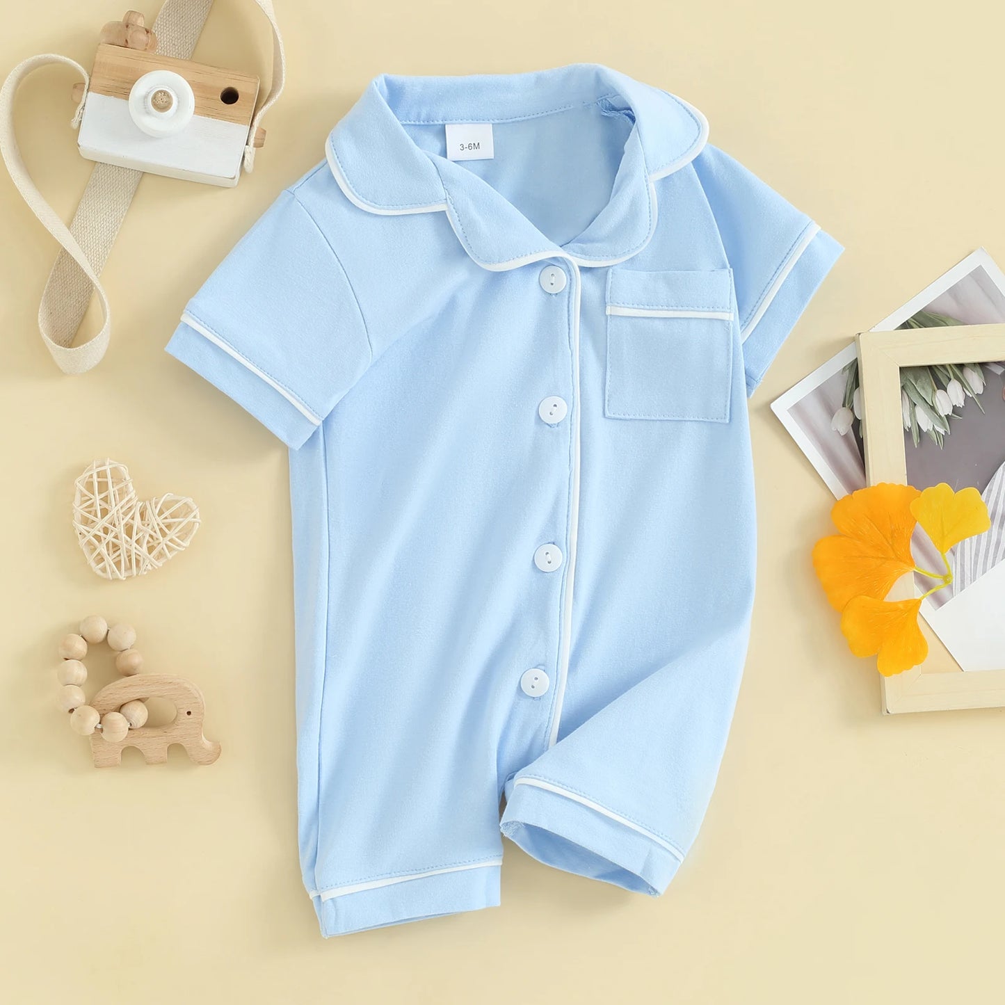 Baby Button Romper Pajama