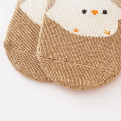 Cartoon Fox & Bear Non-Slip Sock Set