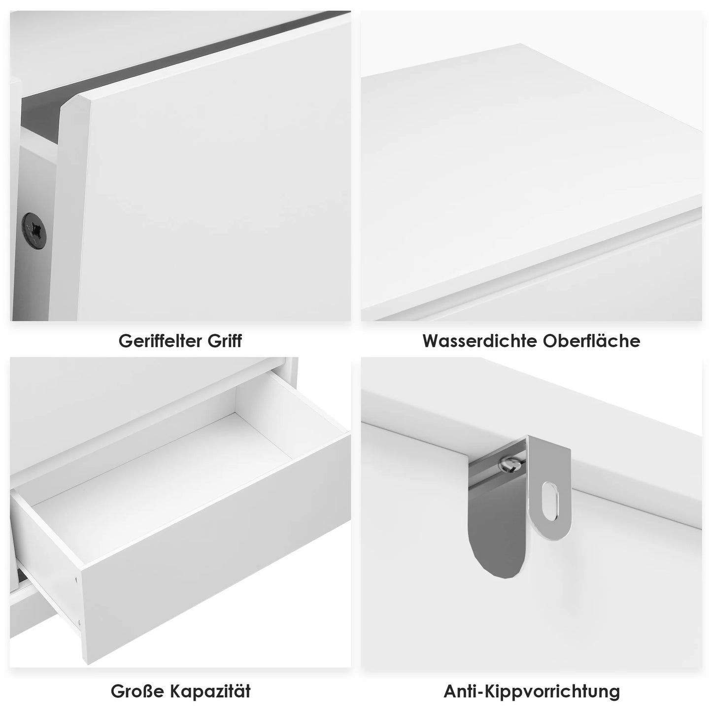 White 6-Drawer Chest