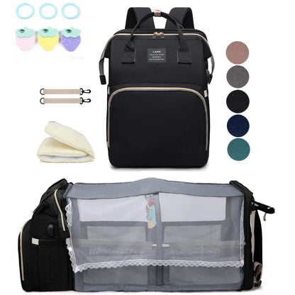 Mommy Bag with Folding Baby Bed