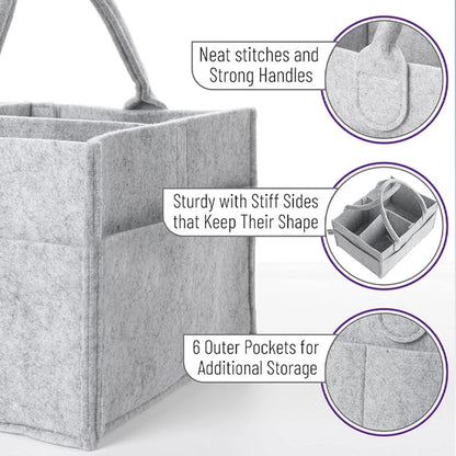 FeltEase™ Large Diaper Storage Tote
