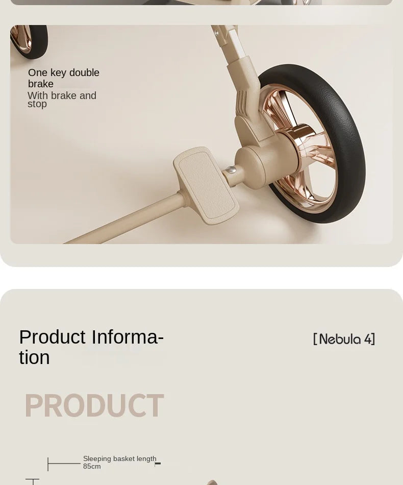 CloudWalker – Premium Leather Baby Stroller