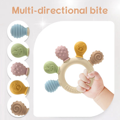 Silicone Sensory Ring Teether