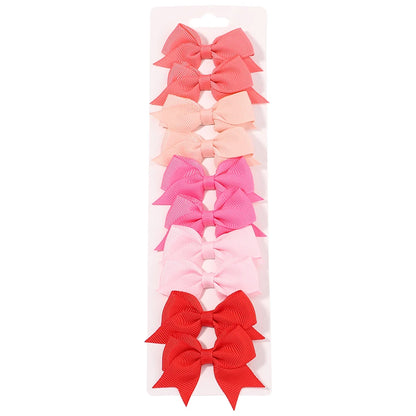 Handmade Ribbon Bow Clip Set