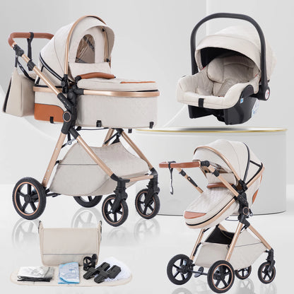 LuxeNest  3-in-1  Baby Strolle
