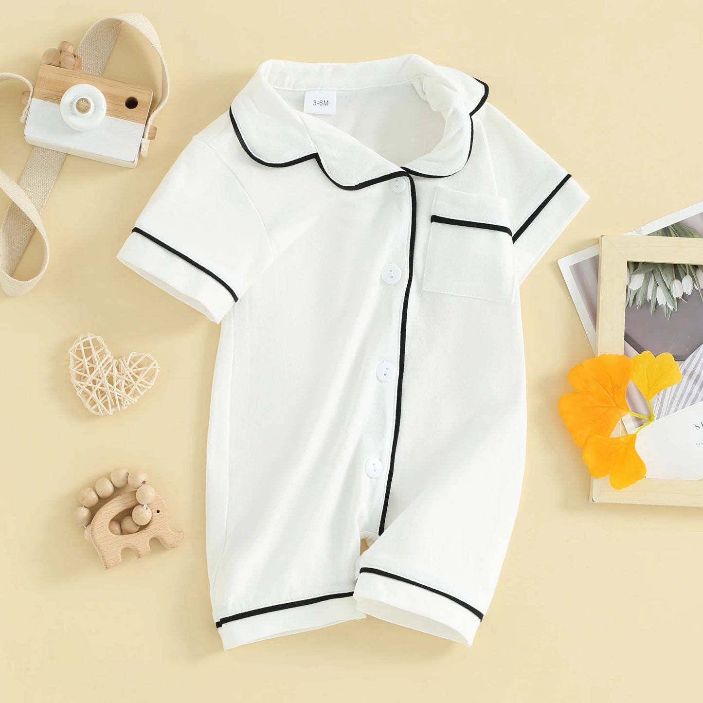 Baby Button Romper Pajama