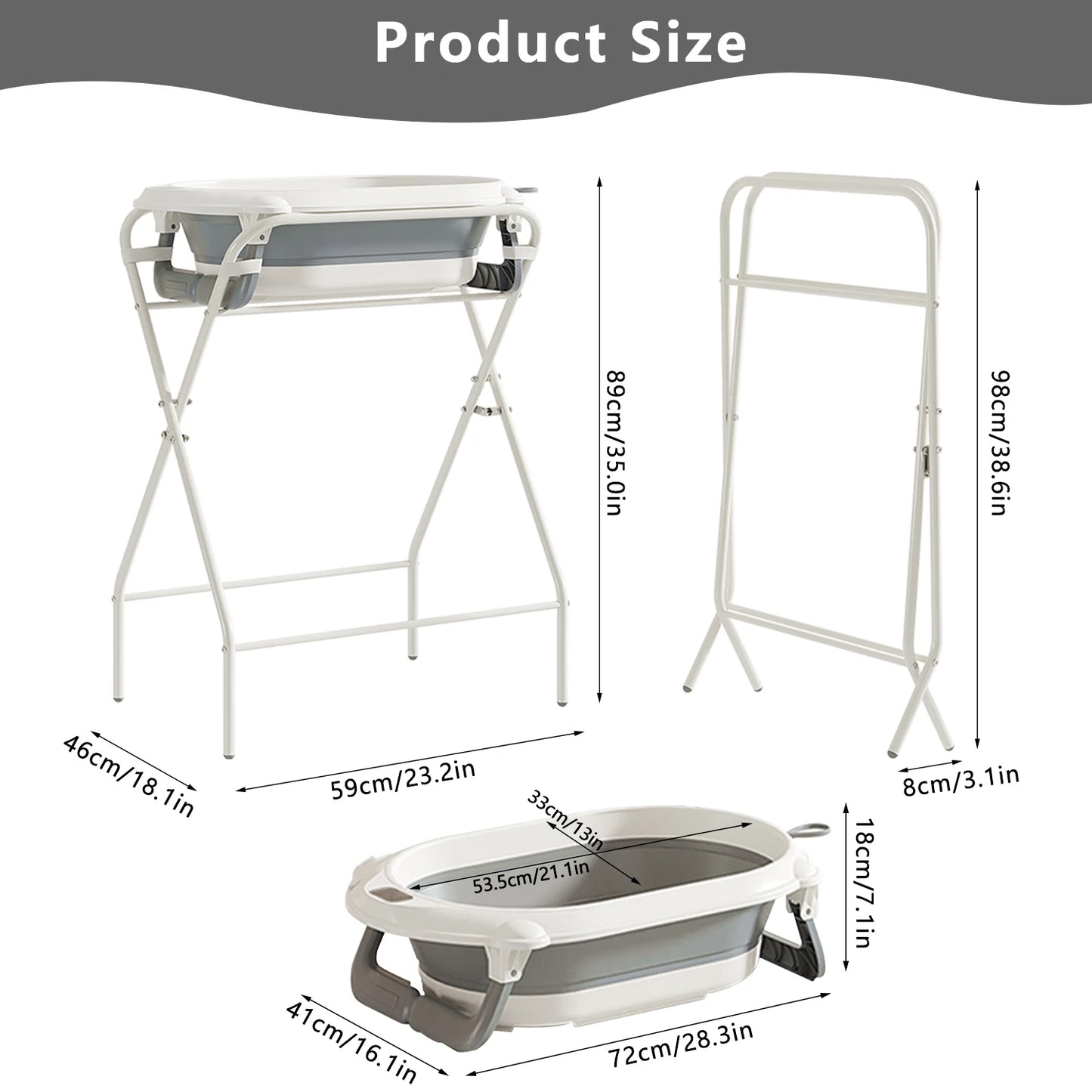 BathEase™ 3‑in‑1 Baby Bath Station
