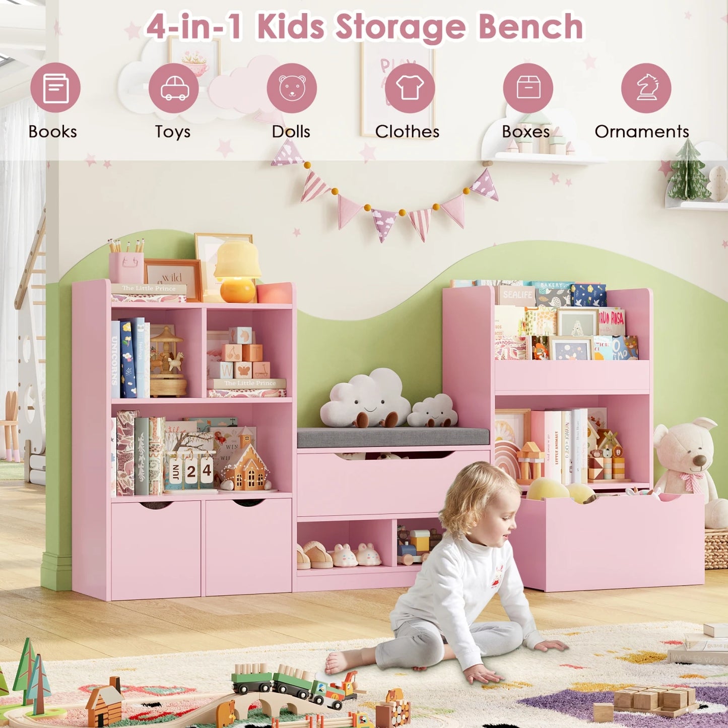 Children’s Toy Storage Bookcase