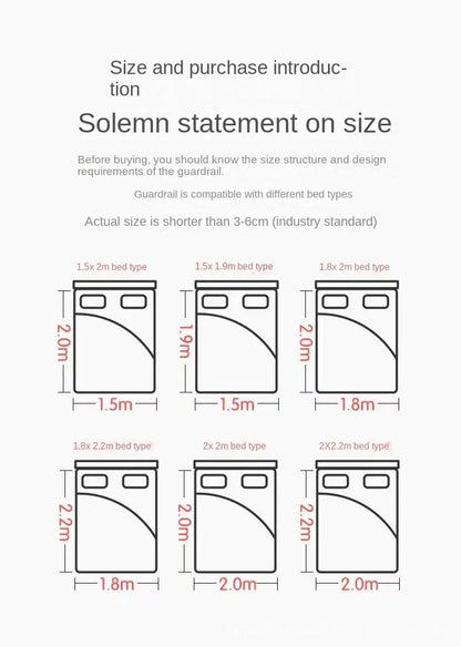 Foldable Baby Bed Guard Rail