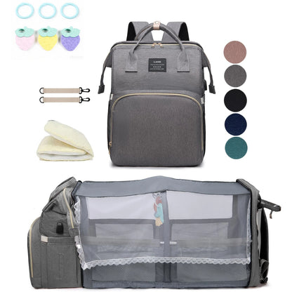 Mommy Bag with Folding Baby Bed
