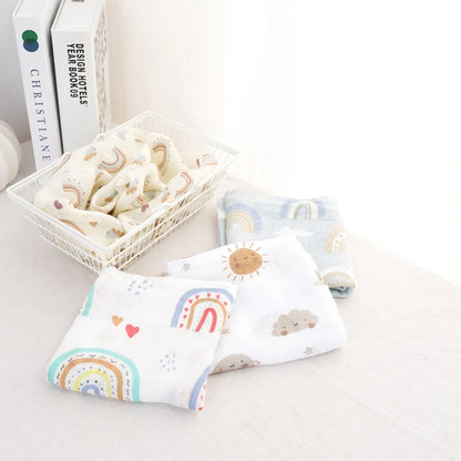 Bamboo Cotton Muslin Bib Set (4pcs)