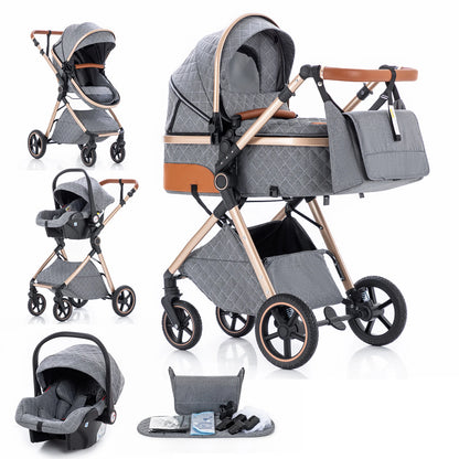 LuxeNest  3-in-1  Baby Strolle