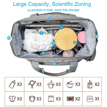 PANGDUBE Large Capacity Diaper Backpack