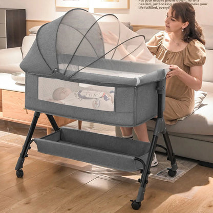 CalmCradle™ Rocking Bedside Cot