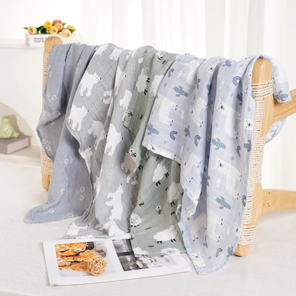 Bamboo Cotton Muslin Bib Set (4pcs)