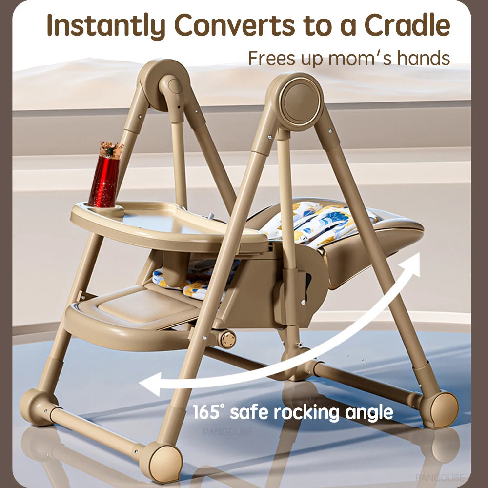 PANGDUBE 2-in-1 Baby High Chair Rocker