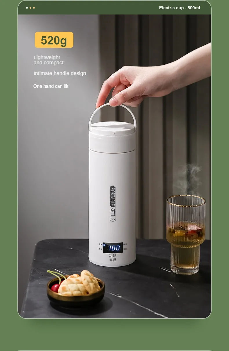 HeatMate™ 500ml Travel Electric Bottle Kettle