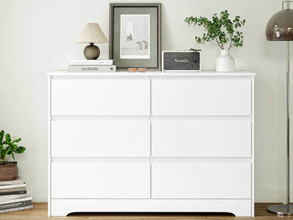 White 6-Drawer Chest