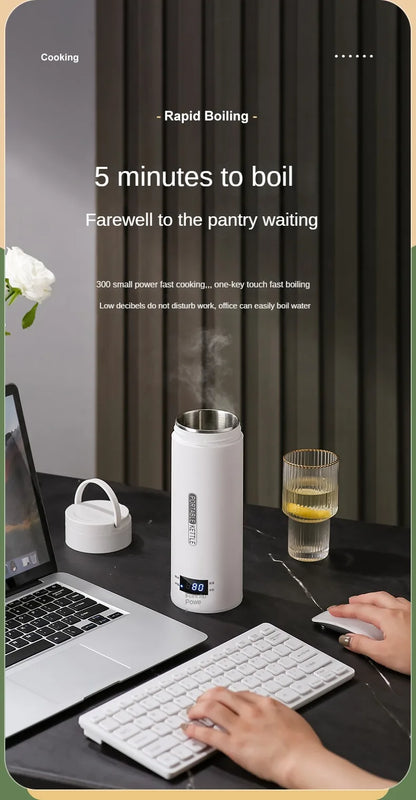 HeatMate™ 500ml Travel Electric Bottle Kettle