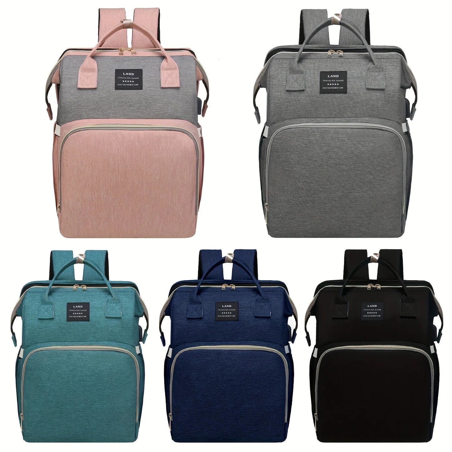 Mommy Bag with Folding Baby Bed