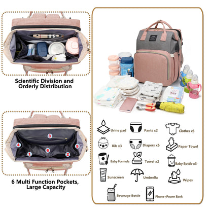 Mommy Bag with Folding Baby Bed