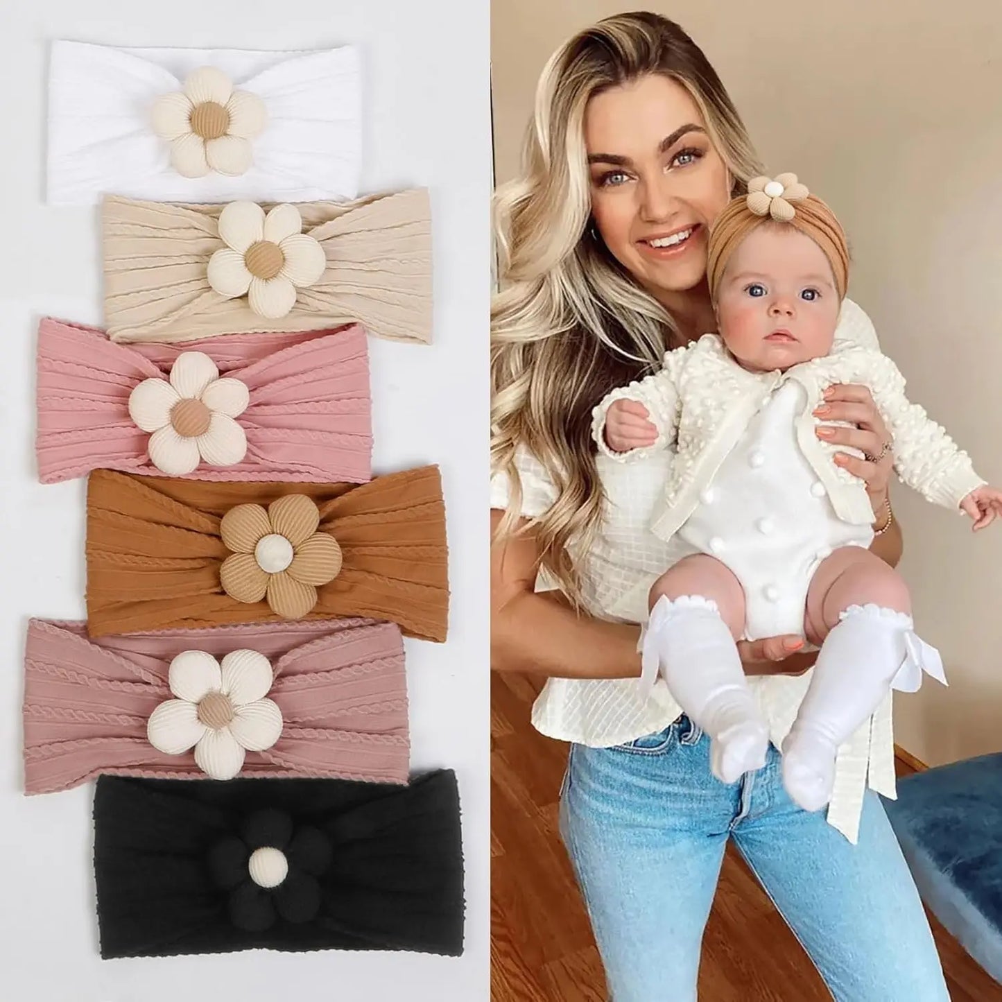 Floral Nylon Baby Headband