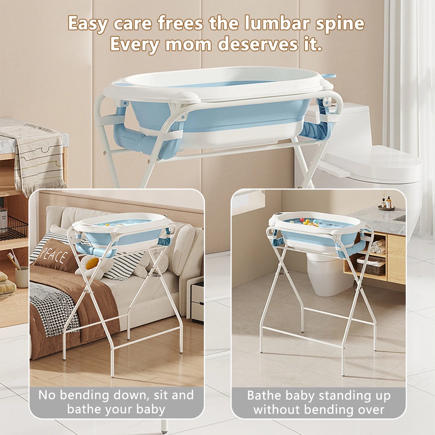 BathEase™ 3‑in‑1 Baby Bath Station