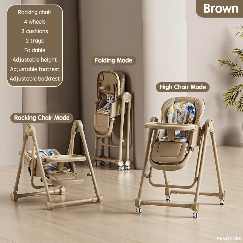 PANGDUBE 2-in-1 Baby High Chair Rocker