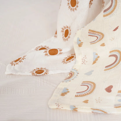 Bamboo Cotton Muslin Bib Set (4pcs)