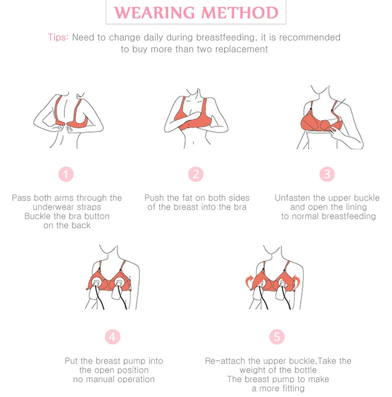 PumpEase™ Hands‑Free Nursing Bra