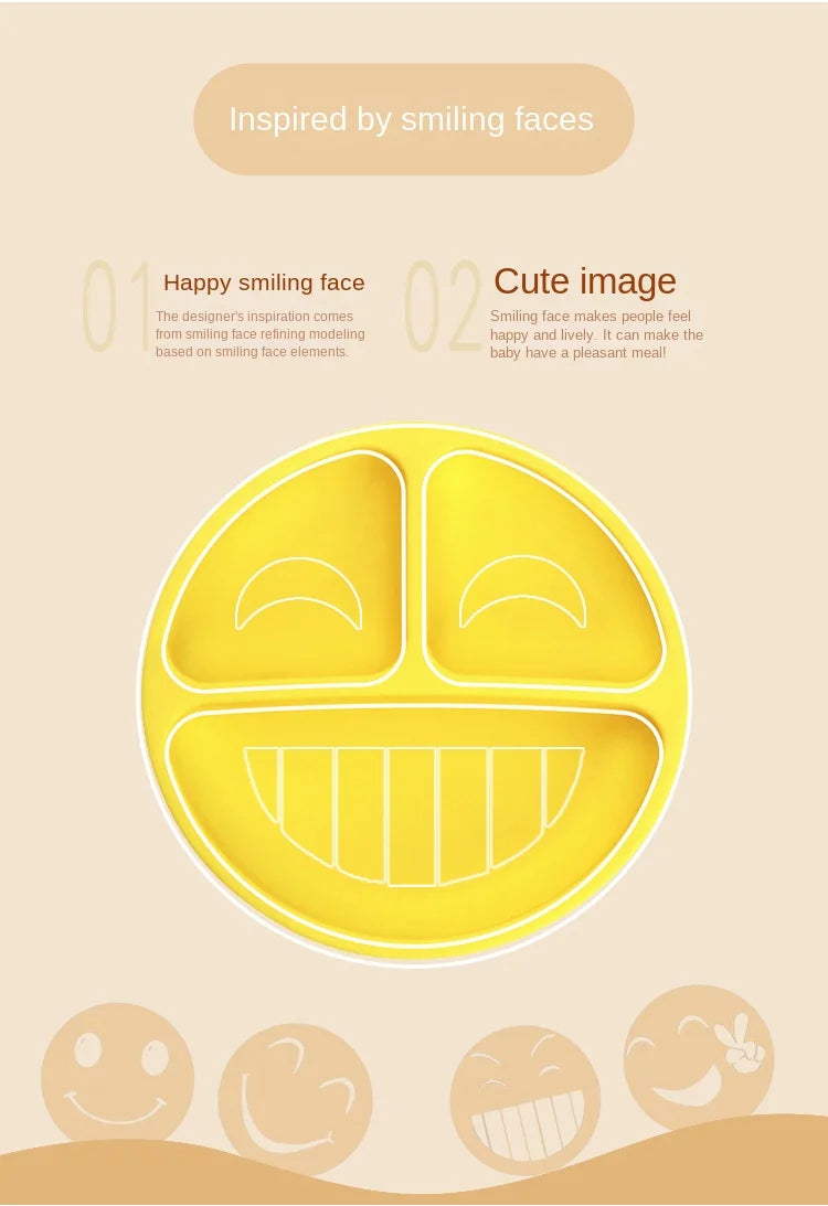 SmilePlate™ Silicone Suction Dining Plate