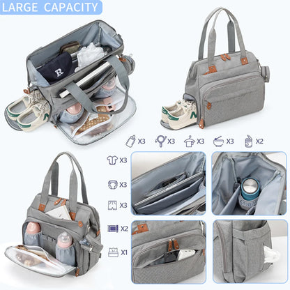 PANGDUBE Large Capacity Diaper Backpack
