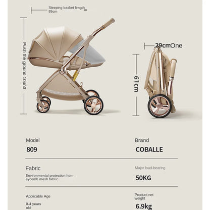 CloudWalker – Premium Leather Baby Stroller