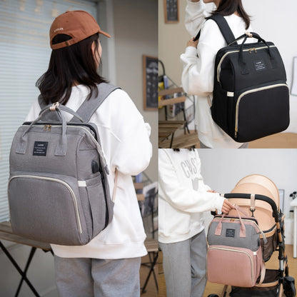 Mommy Bag with Folding Baby Bed