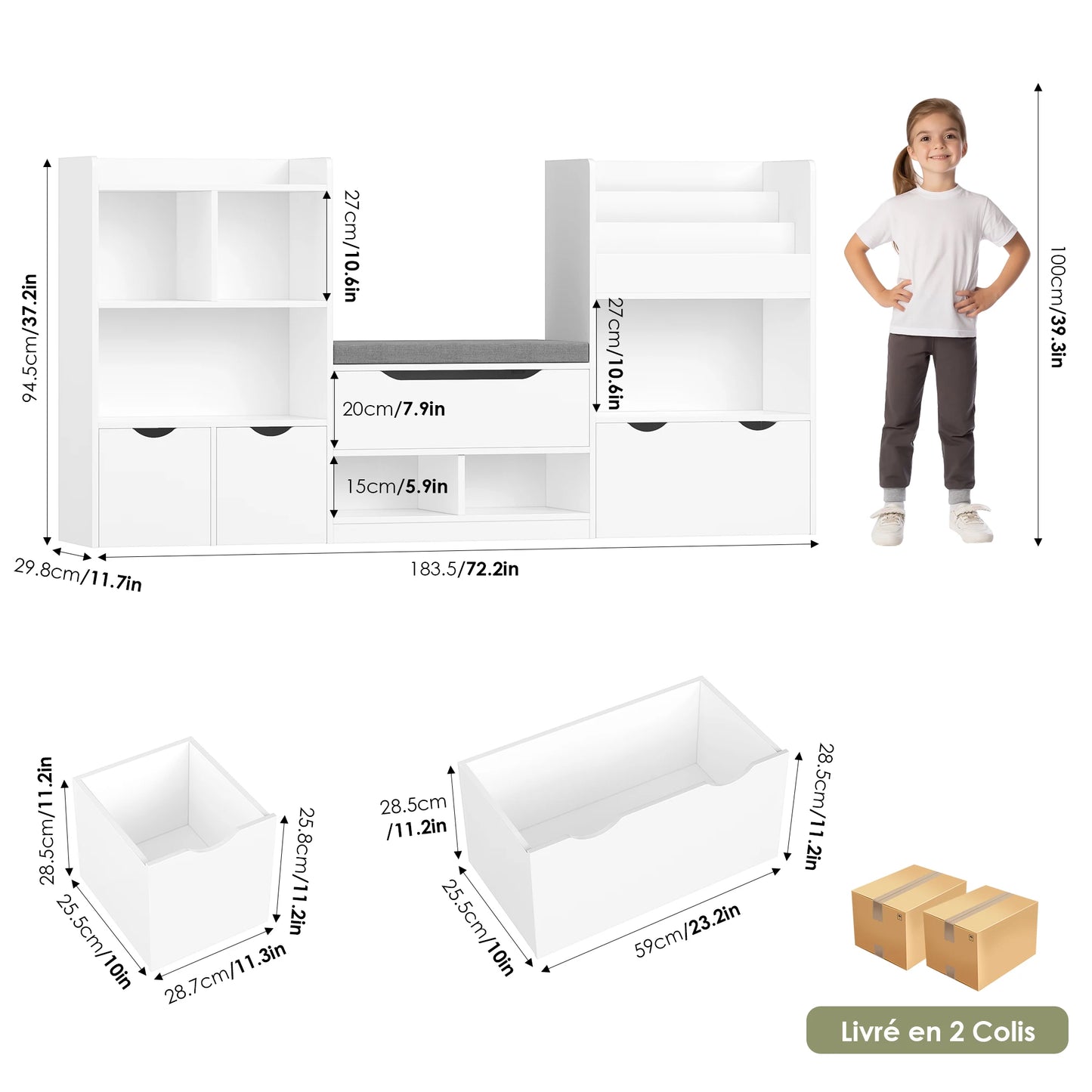 Children’s Toy Storage Bookcase
