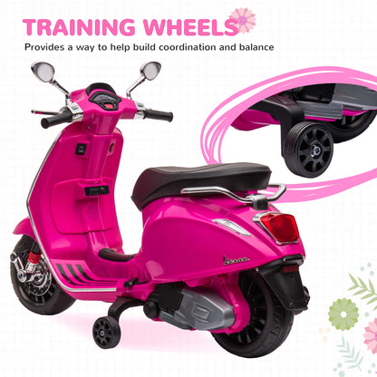 Vespa-Style Electric Ride-On Bike for Kids