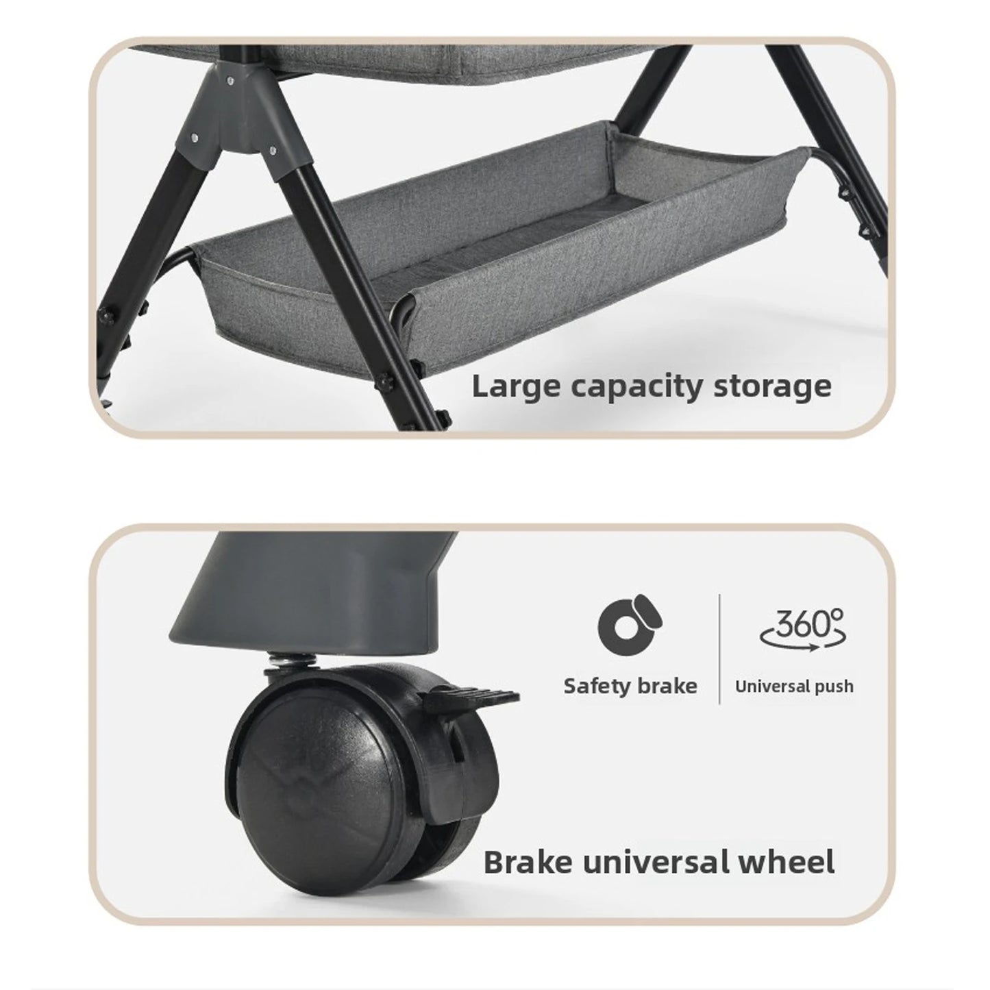 CalmCradle™ Rocking Bedside Cot