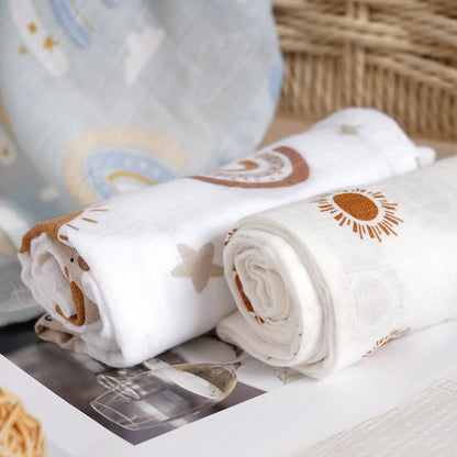 Bamboo Cotton Muslin Bib Set (4pcs)