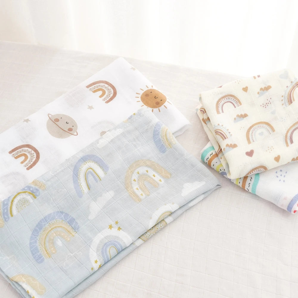 Bamboo Cotton Muslin Bib Set (4pcs)