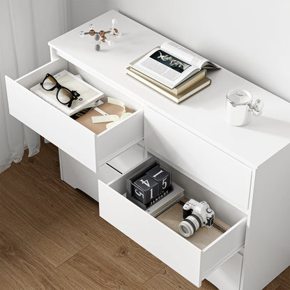 White 6-Drawer Chest