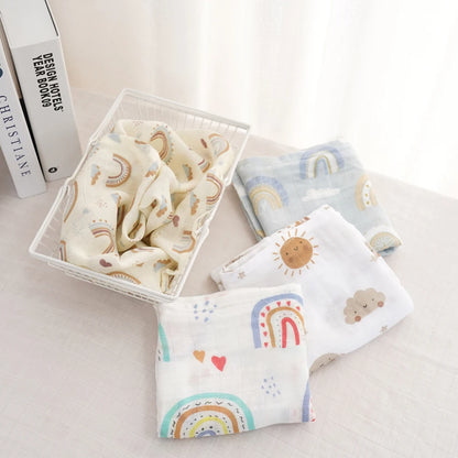 Bamboo Cotton Muslin Bib Set (4pcs)