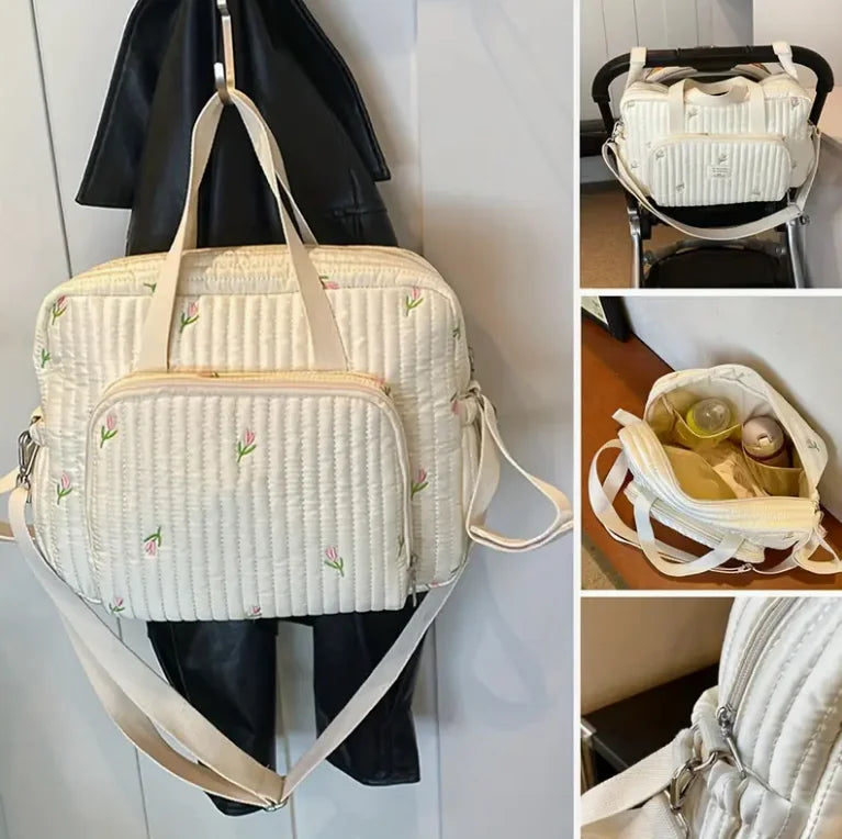 Chic Bear & Tulip Diaper Bag